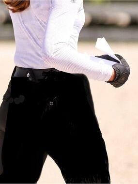 Classic Black Riding Breeches with Knee Grip Panels SIZE US 36… NEW with Tags